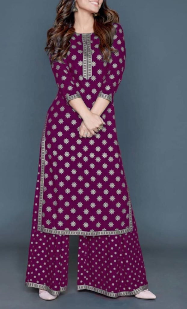 Kurta Palazzo Violet 2 pièces