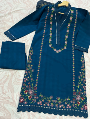 Kurta Bleu Florale