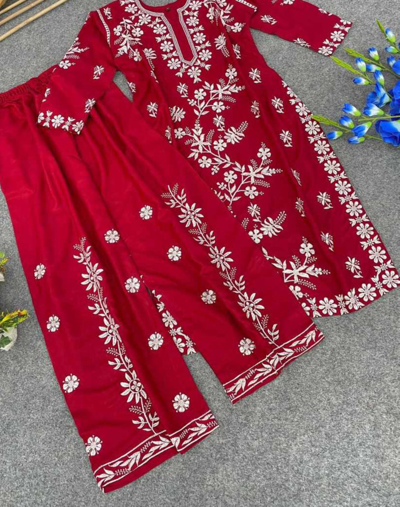 Kurta Rouge 2 pièces