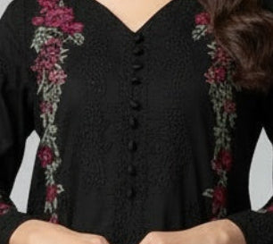 Shalwar Kameez Noir 3 pièces