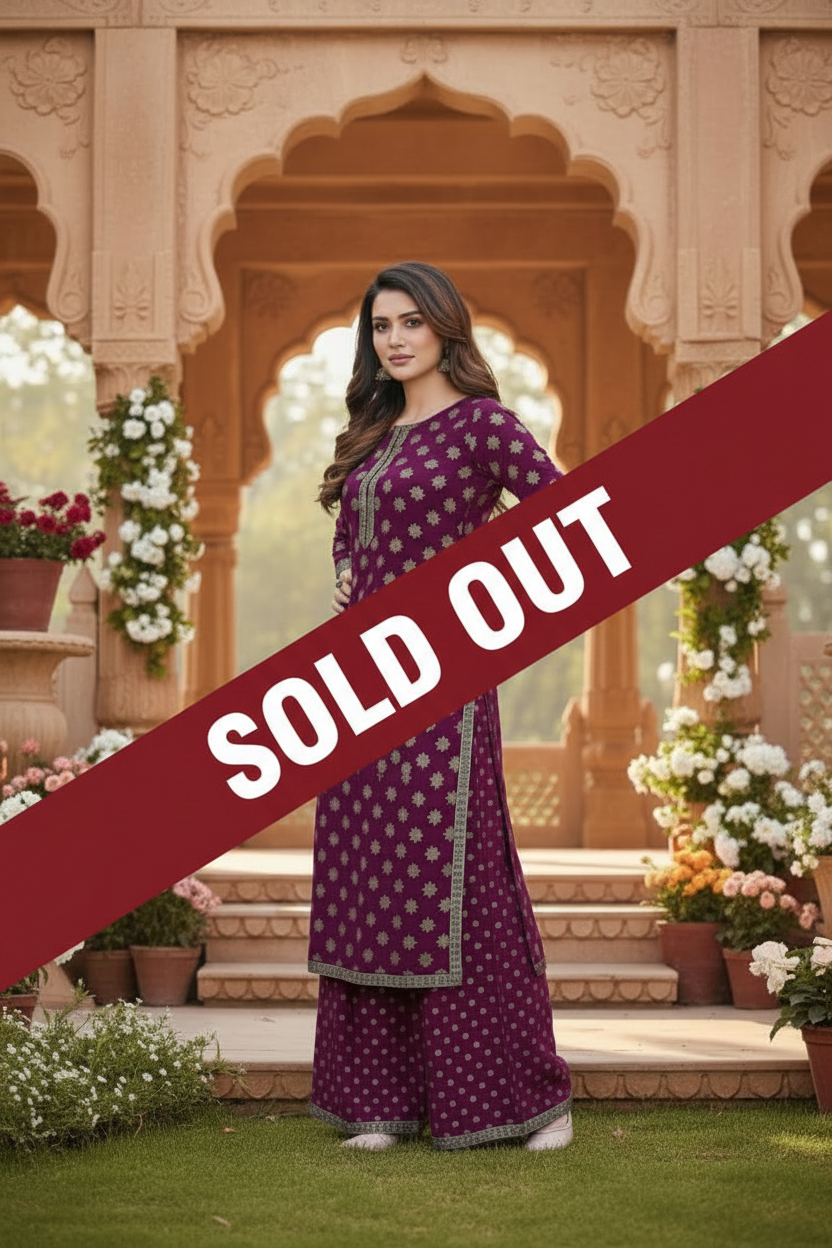 Kurta Palazzo Violet  2 pièces