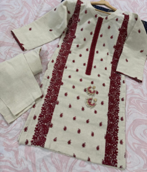 Kurta Beige Red