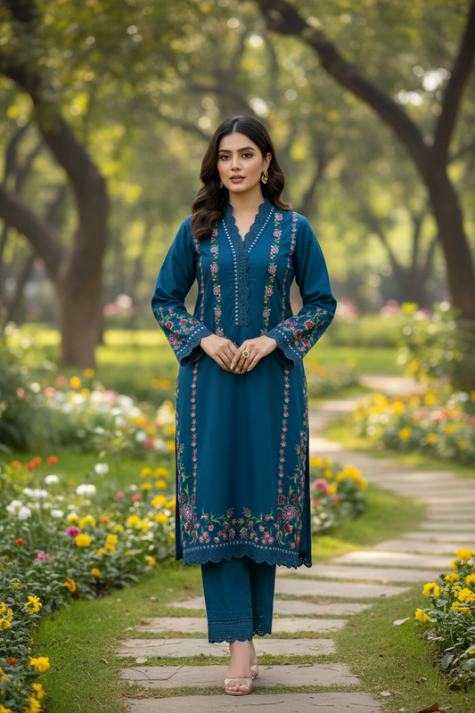 Kurta Bleu Marine  2 pièces