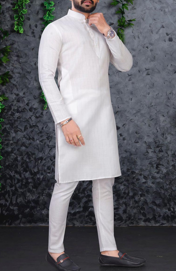 Kurta Pantalon Blanc  2 pièces