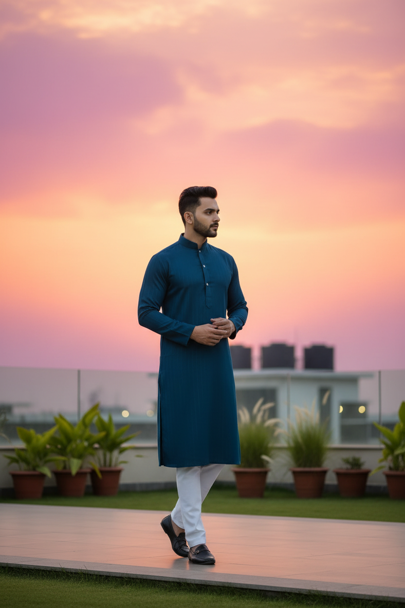 Kurta Bleu  2 pièces