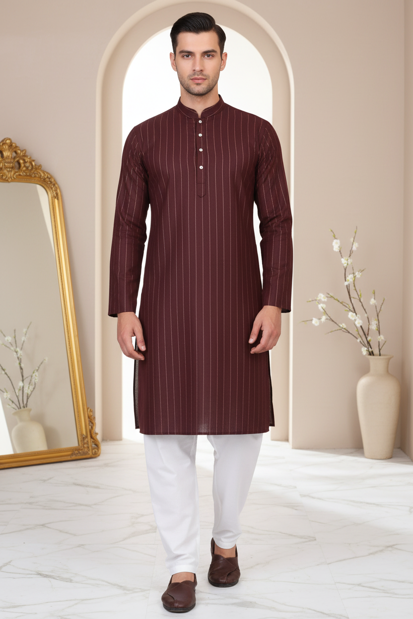 Kurta Marron - Bordeau  2 pièces