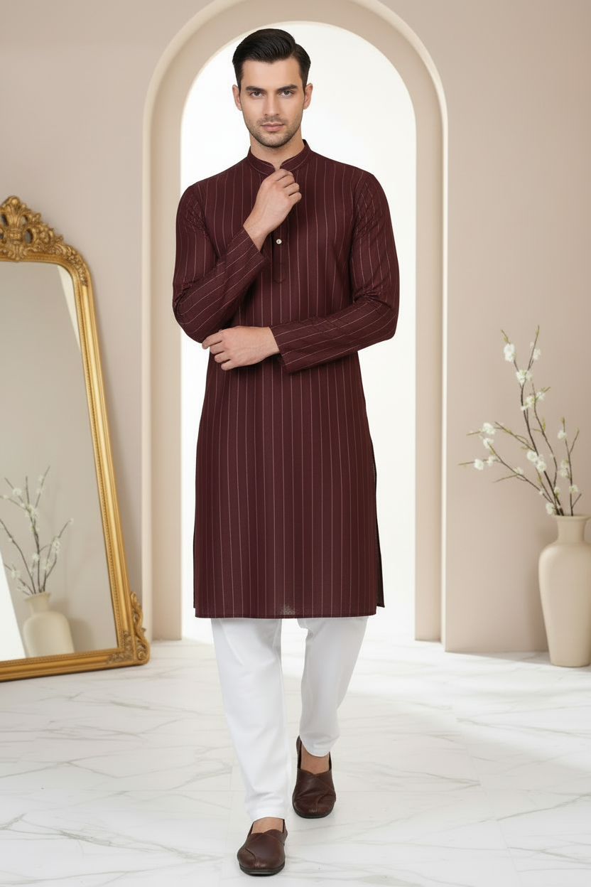 Kurta Marron - Bordeau  2 pièces