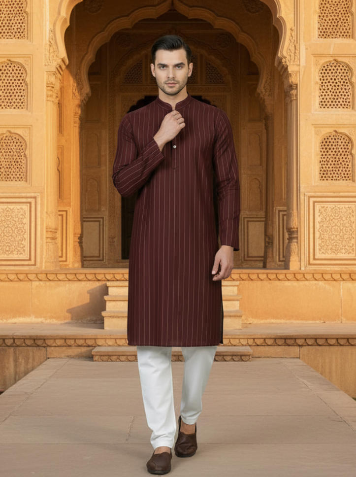 Kurta Marron - Bordeau  2 pièces