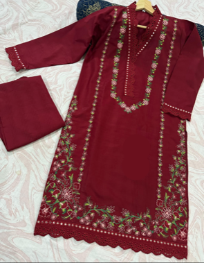 Kurta Red Floral 