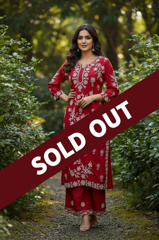 Kurta Rouge  2 pièces