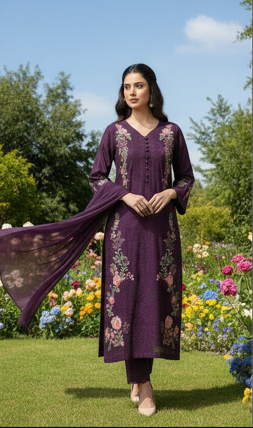 Shalwar Kameez Violette 3 pieces