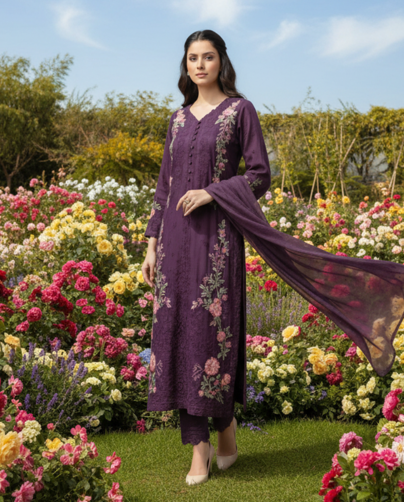 Shalwar Kameez Violette 3 pieces