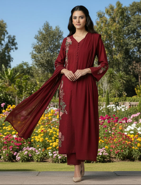 Shalwar Kameez Rouge 3 pieces