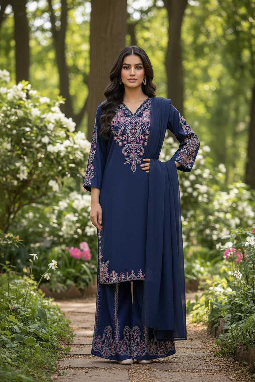 Shalwar Kameez Bleu