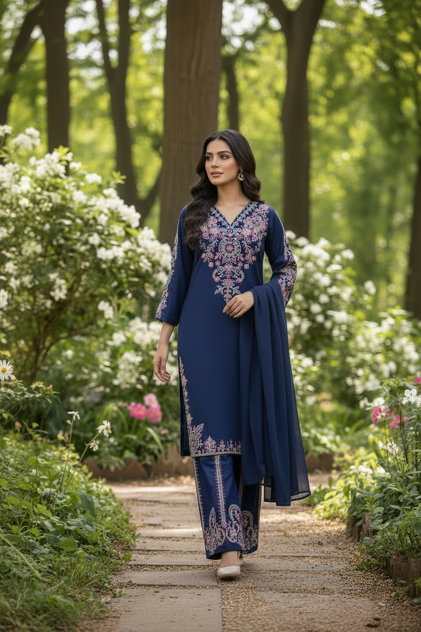 Shalwar Kameez Bleu